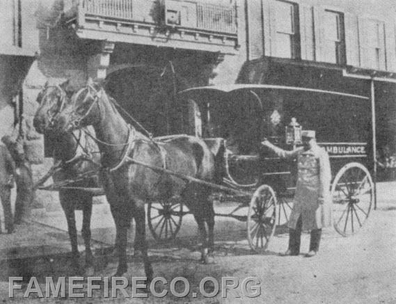 Fame Ambulance 1894. Was in service till 1910 then taken over by Chester County Hospital. 