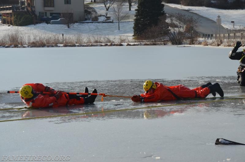 Rescuers Complete Ice Rescue Class - Fame Fire Company